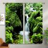 Natural Scenery 3d Print Decoration Decorative Curtains, Living Room Bedroom Kitchen Semi-Blackout Curtains 2PCS