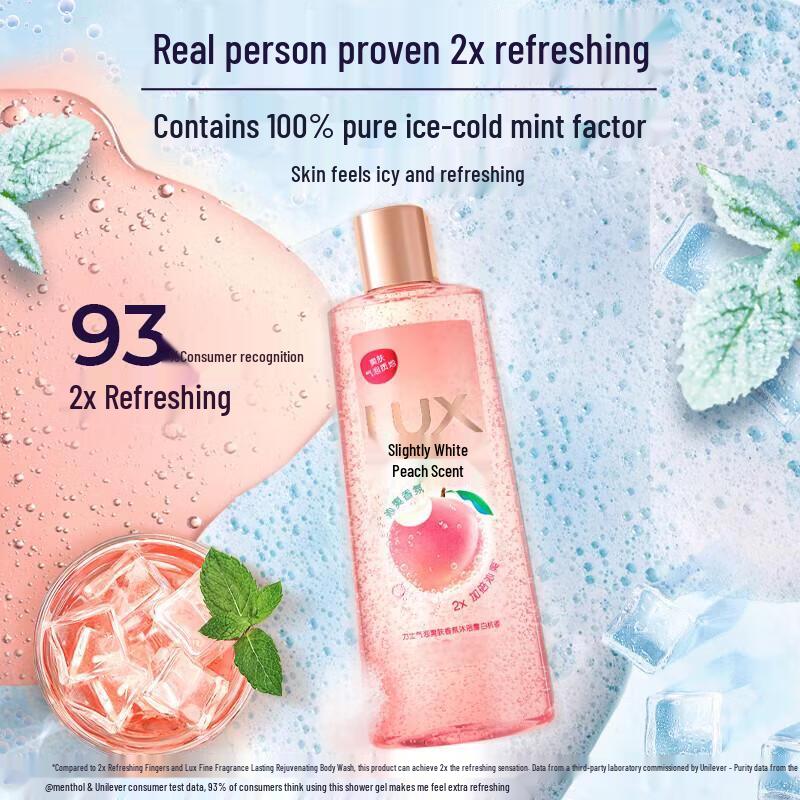 Lux White Peach Scent Refreshing Shower Gel