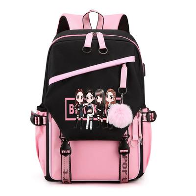 Девичья группа Blackpink С рюкзаком Школьная сумка Повседневный Ученик средней школы Старшеклассник Школьная сумка