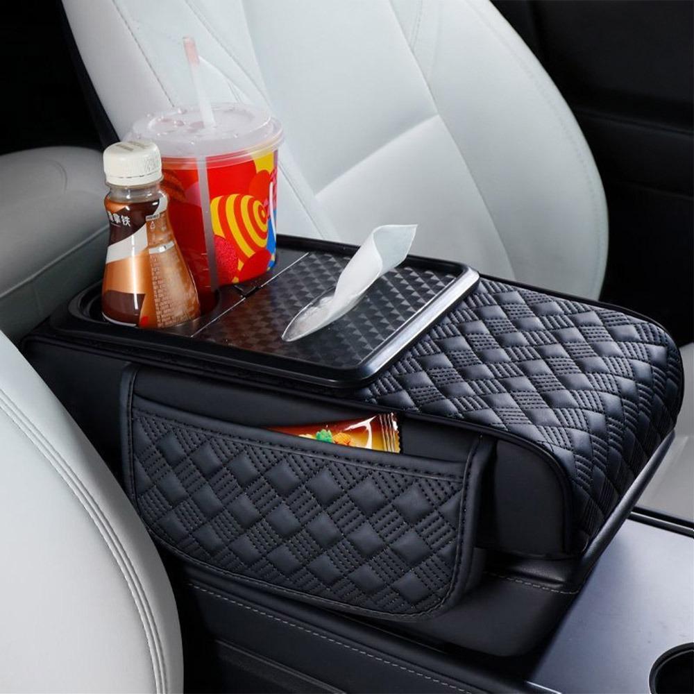 with Cup Holder Tissue Box Armrest Pad Height Increasing Car Organizer for Car Universal