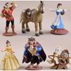  Beauty and the Beast Figurine Set of 6, 10-12 cm Resin Collectible Statues, Exquisite Gift