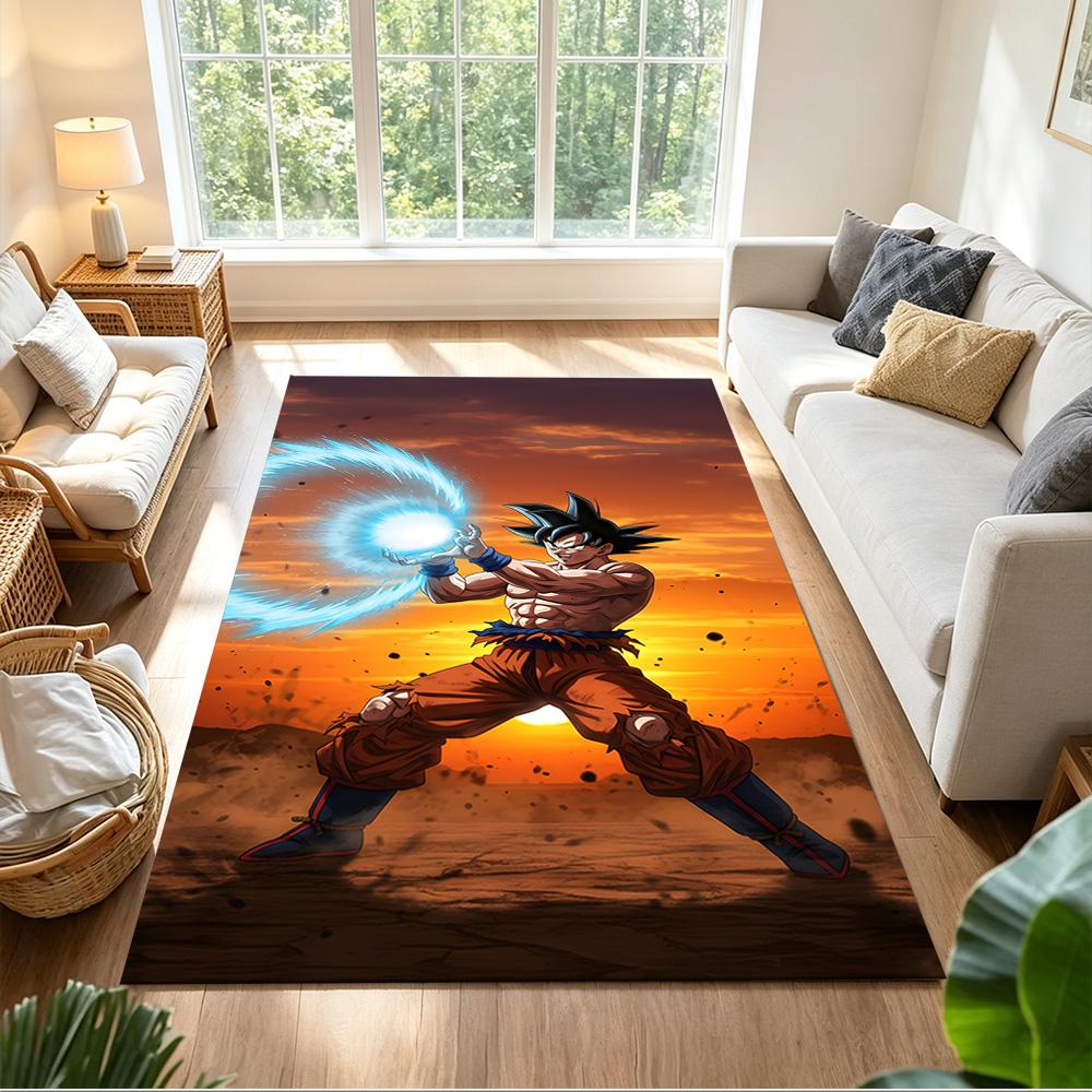 Super Saiyan Energy Blast Non-Slip Home Carpet Design for Office Decor Living Room Bedroom Gift