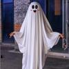 Halloween Adult Kid Zombie Horror Death Ghost Costume Cape Cosplay Fancy Dress Party Movie Role Play White Costumes Cloak