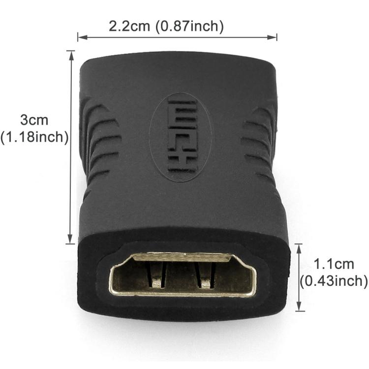 Адаптер HDMI 19-контактный женский на HDMI 19-контактный женский(черный)