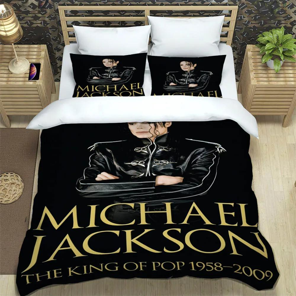 Michael Jackson Cartoon Printed Bedding Sets Exquisite Bed Supplies Set Duvet Cover Bed Comforter Set Luxury Birthday Gift