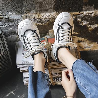 2 новые парусиновые туфли с большой головой для осени и зимы, женские повседневные модные туфли на шнуровке, ретро-стиль Гонконга, обувь на плоской подошве 50