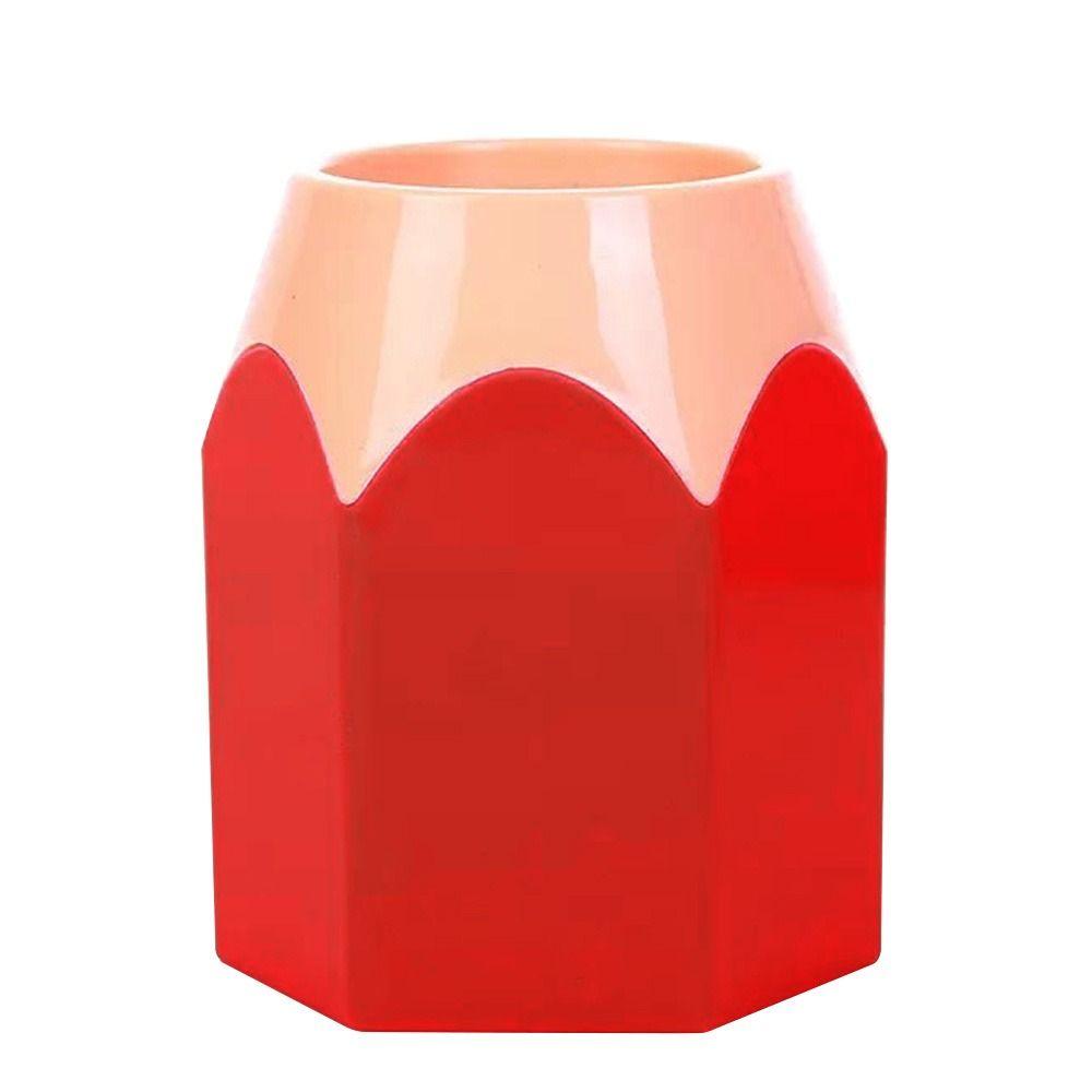 Desk Tidy Organiser Pencil Pot Holder Pen Storage Creative Pencil Head Pen Holder Organizer Box