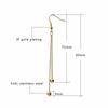 Handmade Fashion Simple Geometric Circular Long Earrings for Girls Stainless Steel Silver & Gold Temperament Popular Jewelry