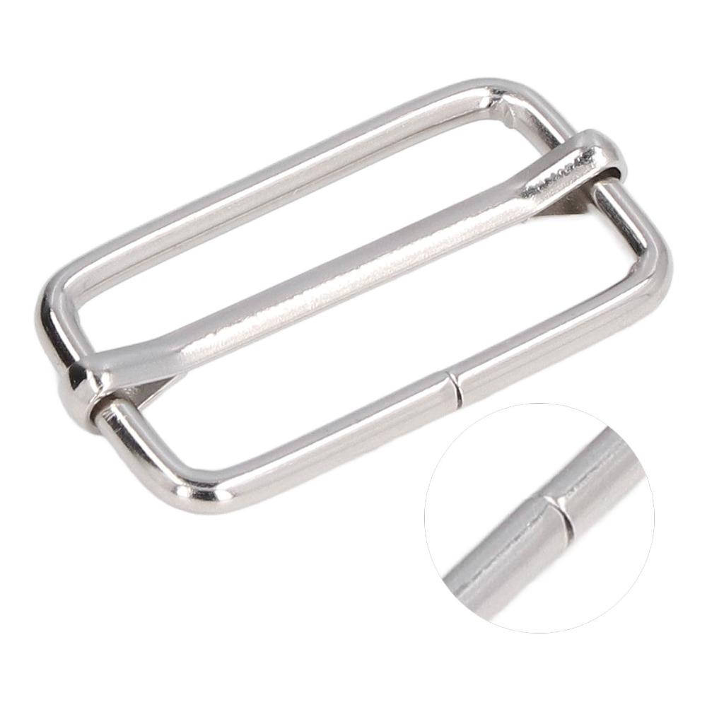 50pcs Silver Tri-Glide Buckle Rectangle Shape Adjustable Strap Buckle For Fasteners