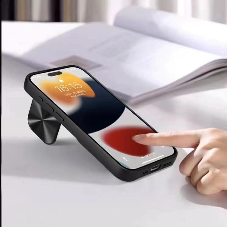 Силиконовый кронштейн со скрытой линзой, подходящий для чехла для мобильного телефона iPhone 16, полностью закрывающий, с магнитным эффектом, защитный чехол для Apple 15