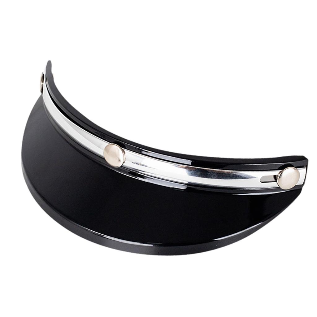 PC Material Motorcycle Visor Peak Helmet Sun Shade Protector Three Button Visor for Chopper Helmet