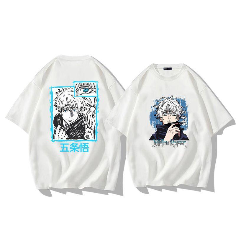 Аниме Jujutsu Kaisen Jujutsu Kaisen мужская футболка с коротким рукавом из чистого хлопка Летняя мода Свободная футболка мужская