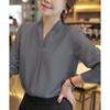 Women's Fashion Autumn Long Sleeved Shirt  Loose Office Lady Base Chiffon Shirts Female Casual Tops Blouse
