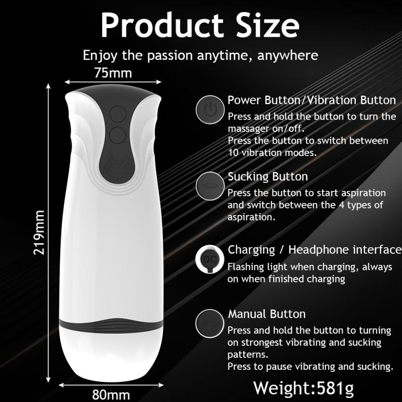 Automatic Male Masturbator Vibrating Sucking Machine Vacuum Simulation Oral Sex Delayed Ejaculation Trainer For Adult Sex Toys