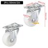 1/2/4Pcs White Nylon Rubber Caster Wheel 360 Degree Swivel Casters New Furniture Roller