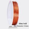 Pet Colored Craft Wire 0.4mm Thin Gauge Wire Binding Twist Wire 50M Smooth Surface Coating Handmade Raw Material Craft