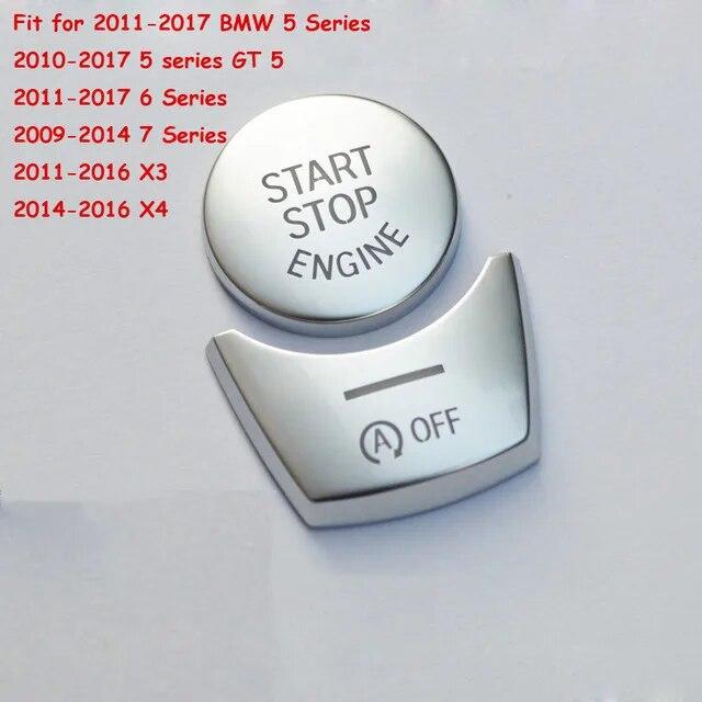 ABS Car Interior Button Covers Stickers Fit For BMW 5 5GT 6 7 Series F10 F07 F06 F20 F30 F32 F01 F02 F25 F26 Auto Accessories