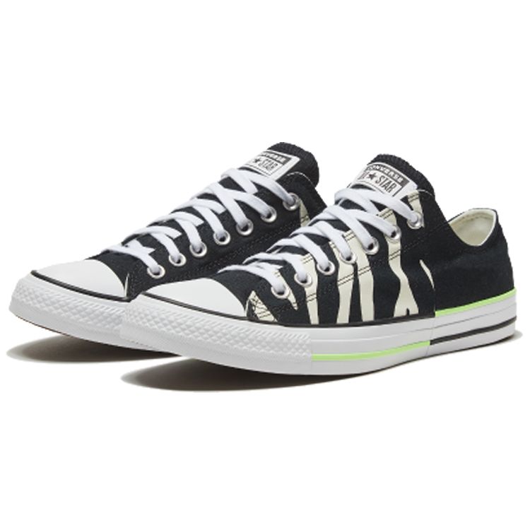 Converse Chuck Taylor All Star Удобные низкие кеды из парусины Унисекс Кеды Черный Белый Зебра 167667C
