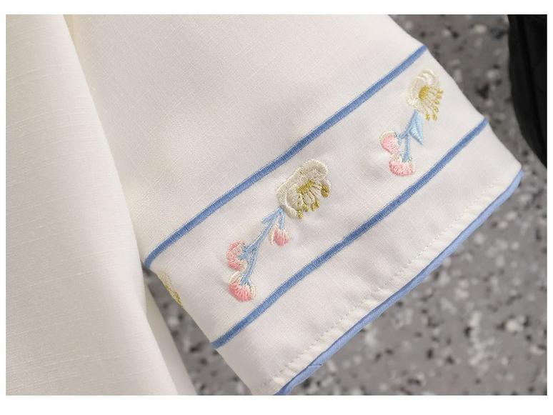 Весенний республиканский женский ханьфу для чайной церемонии: Костюм Танг Приталенный Вышитый Ципао Комплект из двух предметов