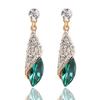 Fashion Crystal Earring Women Rhinestone Water Drop Earrings Elegant Jewelry Party Wedding Evening Dress Accessories Sparkling Dangle Earrings For Her