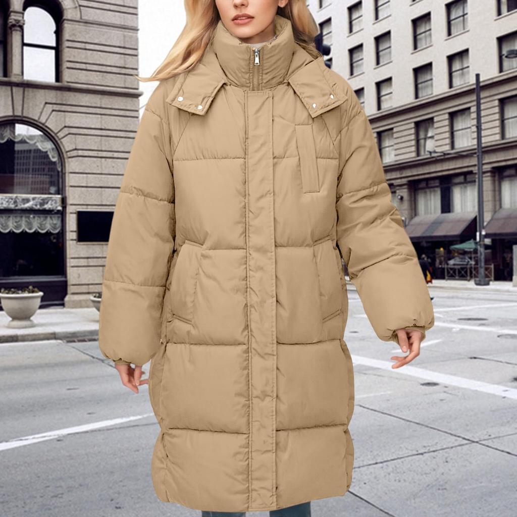 Women's Fashion Padded Jacket Loose Long Over The Knee Thickened Padded Jacket