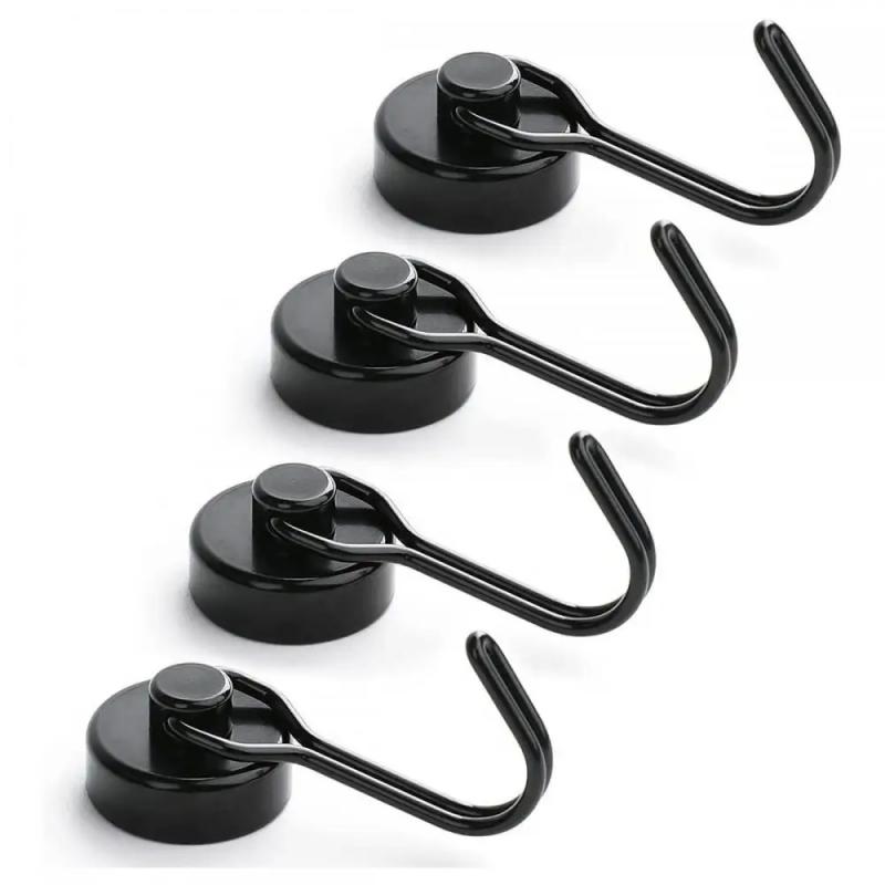 30 шт. Магнитные крючки Cruis Heavy Duty Neodymium Rare Earth Магнитные вешалки, сверхсильные магниты с крючком для подвешивания инструментов