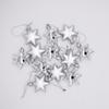 12Pcs Bright Heart Shape Christmas Ball Plastic Christmas Pendants  New Year