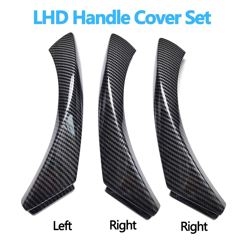 LHD RHD салон автомобиля подлокотник из углеродного волокна дверная ручка с накладкой для BMW 3 серии E90 E91 316 318 320 325