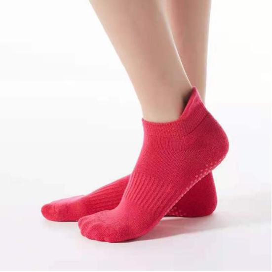 1 Pair Yoga Socks Elastic Sweat Absorption Moisture Removal Foot Wearing Cotton Back