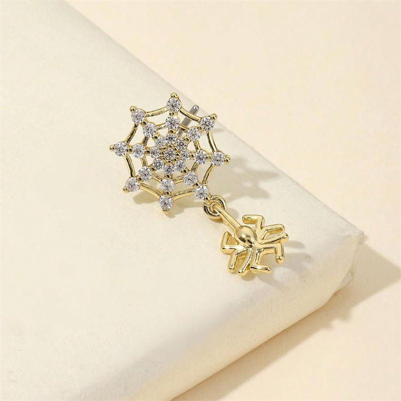 Паутина нос гвоздик стержень из нержавеющей стали 316l медный циркон нос украшение носовое кольцо гвоздик для пирсинга тела