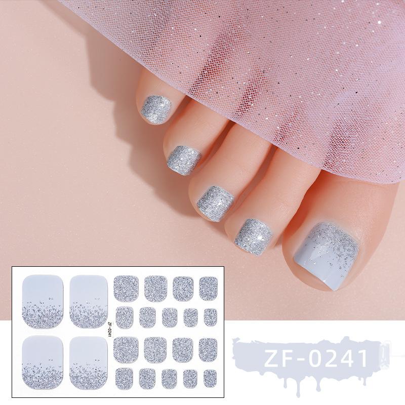 New Foot Stickers, Nail Art Stickers, Waterproof Onion Powder 5D Imitation Diamond Toenail Stickers