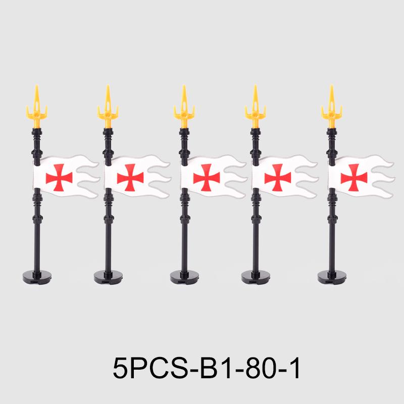 Средневековые военные флаги, серия «Военный замок», рыцарь, солдат, воин, аксессуары, строительные блоки, Древний Священный Рим, кирпичики, игрушки, подарки.
