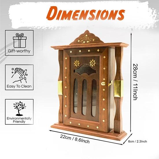 Настенный деревянный брелок для ключей с 6 крючками для дома, офиса, гостиной, декора прихожей