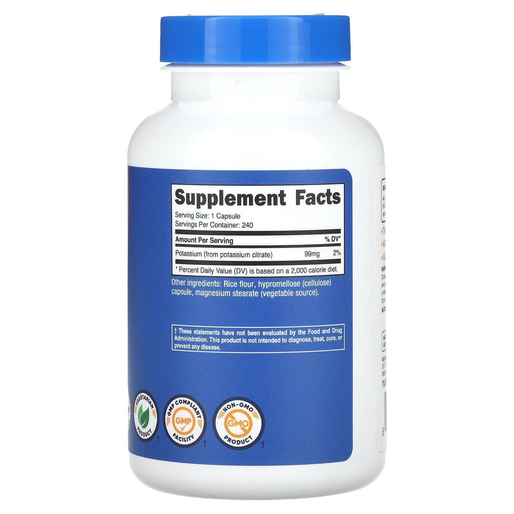 Potassium 99mg Capsules, 240 Count