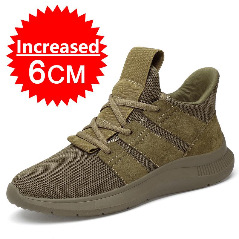 Men's Elevator Shoes Height Increase Sneakers Shoes for Men 10cm Sports Casual Shoes Invisible Inner Heightening 8cm Black Shoes