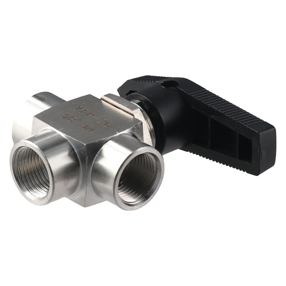 Трехходовой шаровой кран 1/4" трубка для воздуха ручной кран резьба пружинный обратный клапан водопроводная труба регулирование потока
