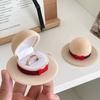 Романтичная коробка для обручальных колец Милая креативная коробка для колец в форме шляпы Шкатулка для ювелирных изделий Футляр для обручального кольца Упаковка для колец Витрины