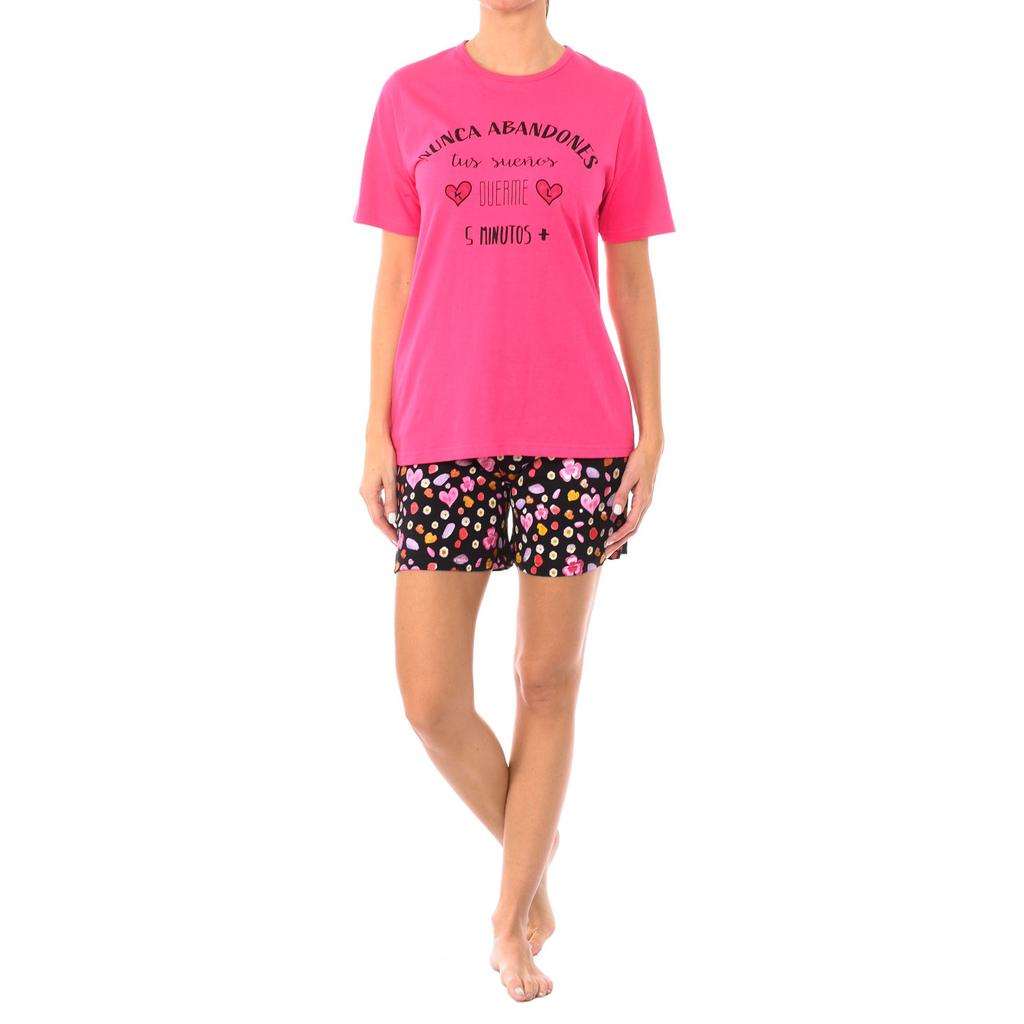 Женская летняя пижама из хлопка с короткими рукавами KL40000