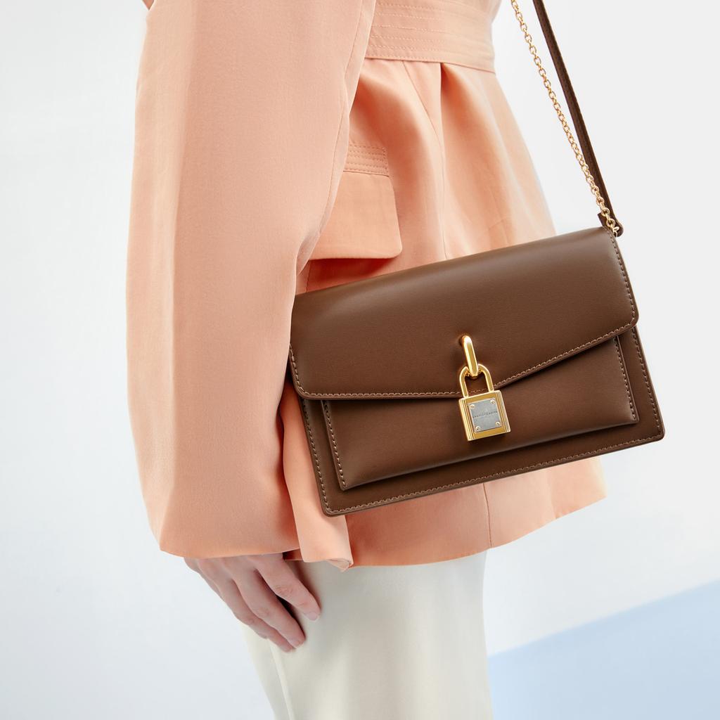 Charles & Keith Chain Versatile Fabric Small Square Shoulder Crossbody Bag Women bags CK2-80770605