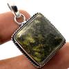 Подвеска из драгоценного камня унакит, ручная работа, подарок на помолвку, уникальное ювелирное изделие 1,7 дюйма, S2w10