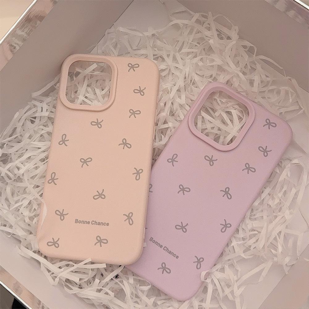 Full Screen Bow Suitable for IPhone17 IPhone 15promax Gentle and Simple 1314 Silicone