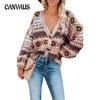 Fashion Winter Knitted Sweater Women's Plus Size Loose Casual V-neck Cardigan Sweater Jacket