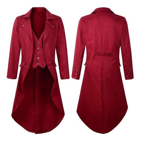 Приталенный смокинг с лацканом, с длинными рукавами, в стиле ретро, пиджак для платья, пиджак для костюма в средневековом стиле, одежда для праздничных вечеринок