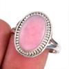 Natural Pink Opal Gemstone 925 Solid Sterling Silver Jewelry Ring Size 9.5 d3P00