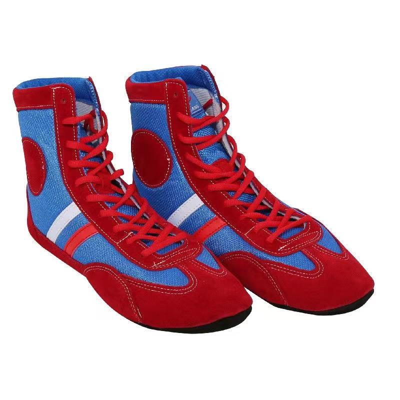Adult Kid Soft Sole Reversed Suede Sangbo Wrestling Boxing Boots Size 30-44 Fight Shoe Training Competition Sneaker