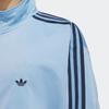 Adidas Originals Trefoil Stripe Logo Print Stand Collar Zip-Up Long Sleeve Jacket Unisex Outerwear Light-Blue IK9150