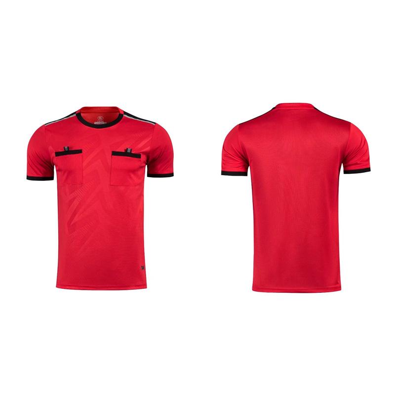 New football referee suit, referee jersey, foreign trade short-sleeved football match sports training suit printing