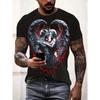 Horror Death Satan Pattern T Shirts For Men/Women 3D Print Street Trend T-shirts Summer Oversized Man Kids Clothing Short Sleeve Tops