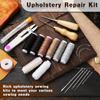 Набор для шитья разноцветной кожи, обивочные нитки, прочный набор, швейные принадлежности