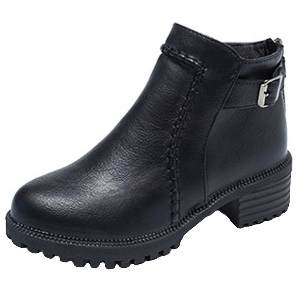 Студенческие сапоги на высоком каблуке, женская обувь, ботинки на толстой платформе, ботинки